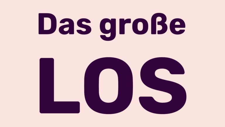 Postkartenmotiv mit dem Text "Das große Los"